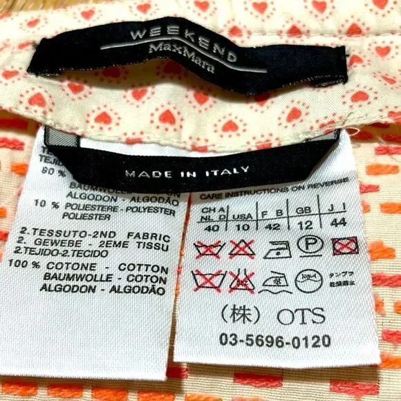 Weekend MaxMara Off-white and pink textured skirt size 10 - Picture 3 of 8